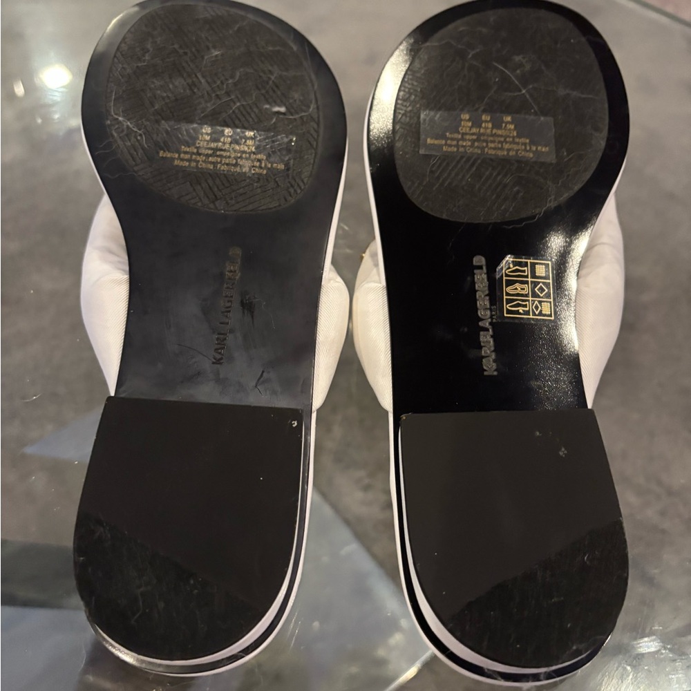 Karl Lagerfeld White Women's Sandals 10 - Picture 6 of 9